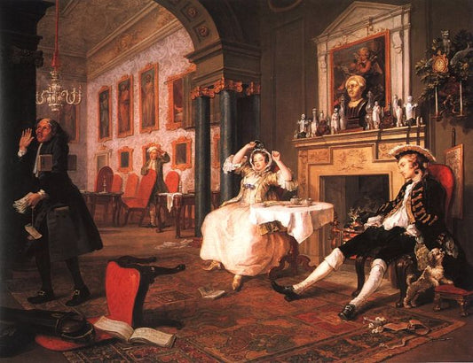 William Hogarth - Marriage la Mode- Scene II – Early in the Morning