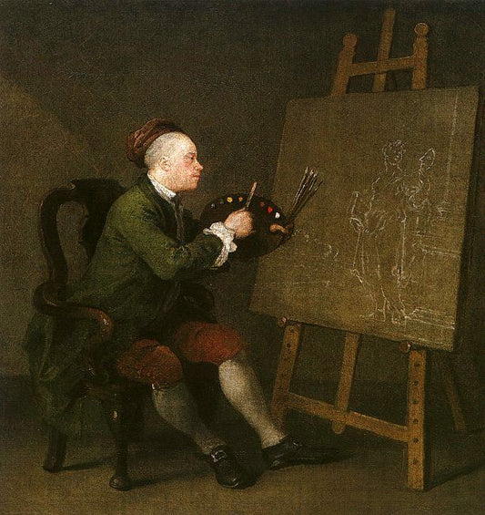 William Hogarth - Self Portrait At The Easel