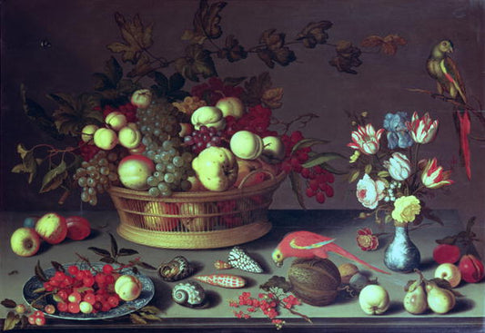 Balthasar van der Ast - A Basket Of Grapes And Other Fruit